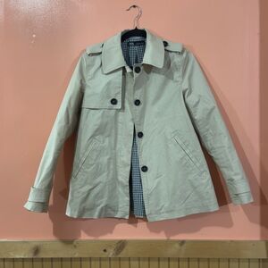 Zara Black and White Checkered Coat rn:77302